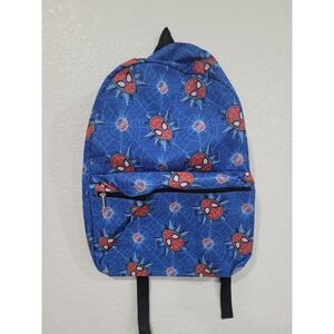 Spiderman Backpack Blue All Over Print Kids Marvel Comics School Bag #2